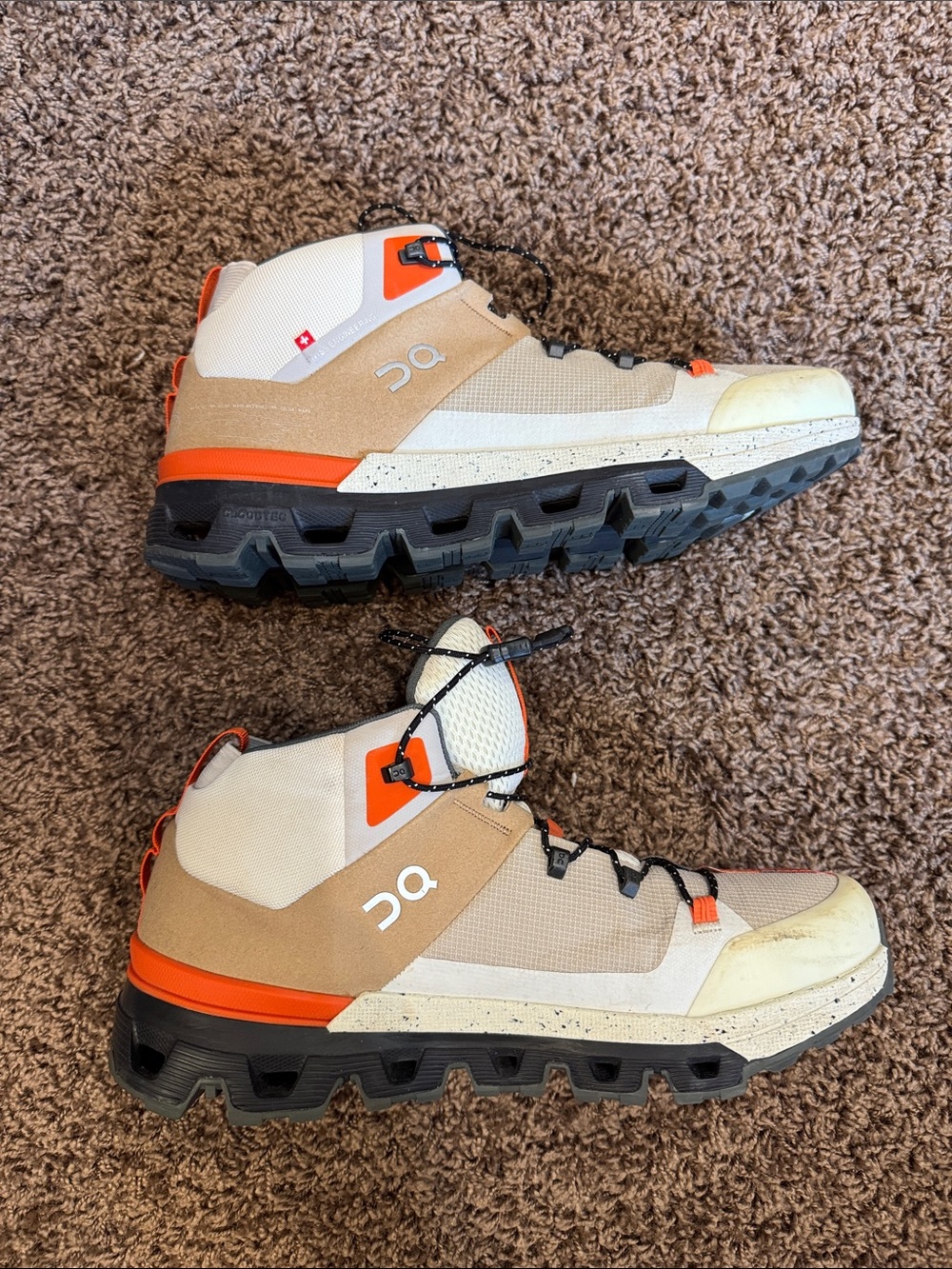 On Running Beige Outsoles with Orange Accents - Picture 3 of 6
